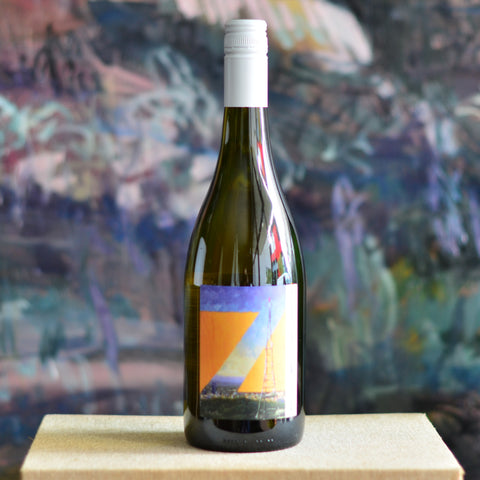 4ZZZ fundraising bottle of 2024 Gerler Vermentino, with Z artwork from Dave Whitfield (of 4ZZZ)